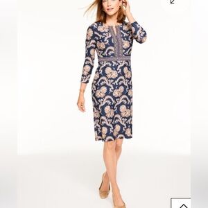 $150 Talbots Effortless Jersey Sheath Dress 3/4 Sleeve Career Plus Size